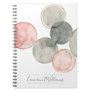 Add Your Name Gilded Spheres Notebook