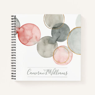 Add Your Name   Gilded Spheres Notebook