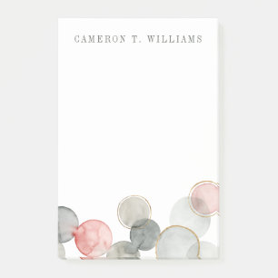 Add Your Name Gilded Spheres Post-it Notes