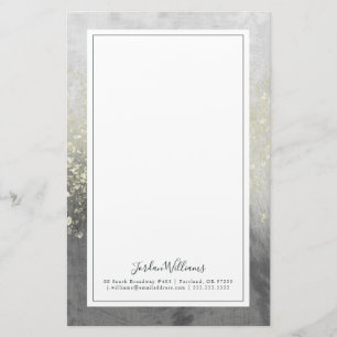 Add Your Name   Glitter Swirl Stationery
