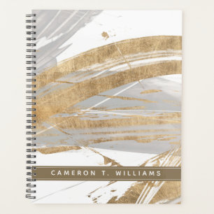 Add Your Name Gold & Grey Planner
