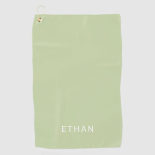 Add Your Name Green Golf Towel