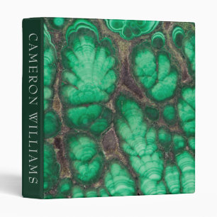 Add Your Name Green Patterned Malachite Binder