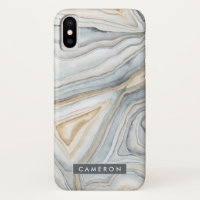 Add Your Name | Grey Marbled Abstract Design