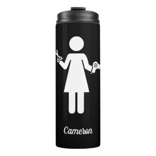 Add Your Name   Hairdresser Symbol Thermal Tumbler