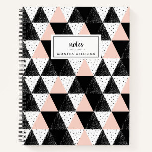 Add Your Name   Hand Drawn Triangle Geometric Notebook