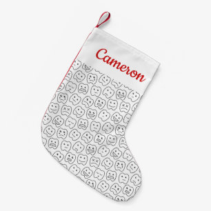 Add Your Name Happy Teach Pattern Small Christmas Stocking