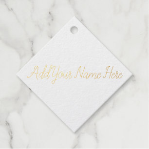 Add your name here customisable stamp favour tags