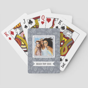 Add Your Name   Hipster Style Coral Reef Playing Cards