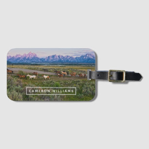 Add Your Name Horses Walk Luggage Tag