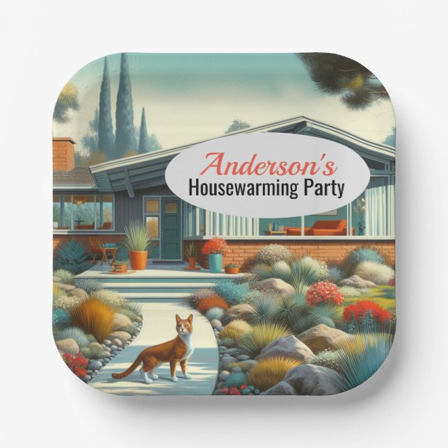 Add Your Name/ Housewarming Paper Plate (Front)