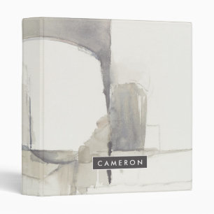 Add Your Name Improvisation I Grey Abstract Binder