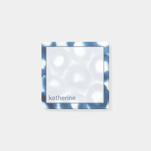 Add Your Name   Indigio Watercolor Print Circles Post-it Notes