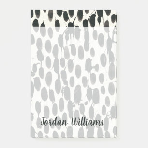 Add Your Name   Invariable I   Black Watercolor Post-it Notes