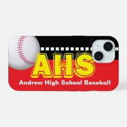 Add Your Name iPhone 15 Case Baseball