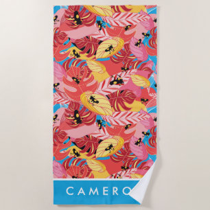 Add Your Name   Jungle Frogs Beach Towel