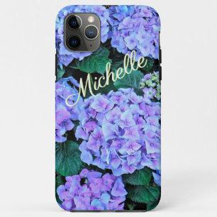Add Your Name/LAVENDER BLUE HYDRANGEAS iPhone 11 Pro Max Case