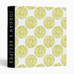 Add Your Name   Let's Taco About It   Lime Pattern Binder