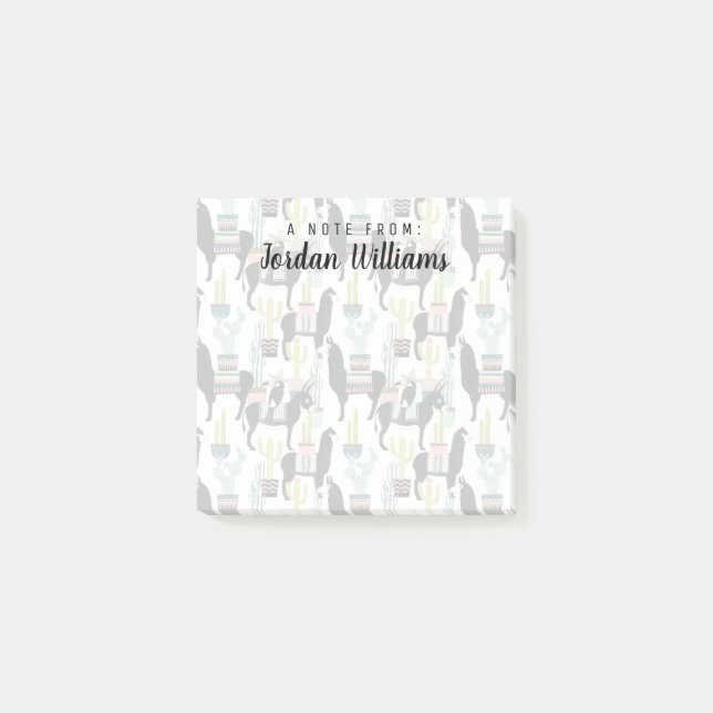 Add Your Name | Let's Taco About Love | Llama & Do Post-it Notes (Front)