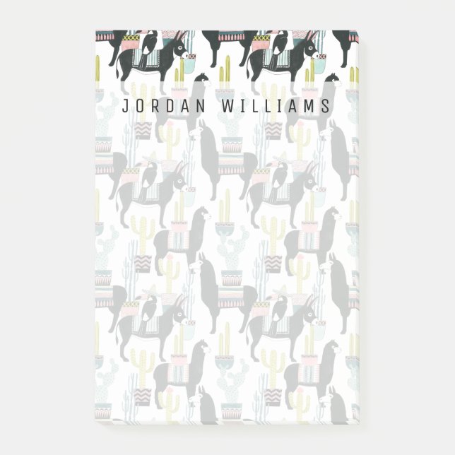 Add Your Name | Let's Taco About Love | Llama & Do Post-it Notes (Front)