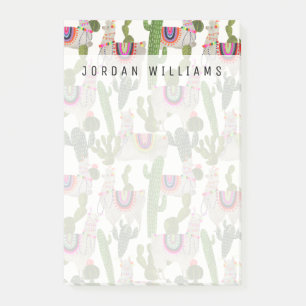 Add Your Name   Llamarama Collection Pattern Post-it Notes