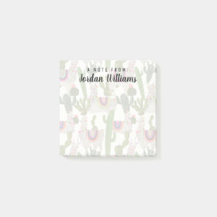 Add Your Name   Llamarama Collection Pattern Post-it Notes