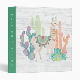 Add Your Name Lovely Llamas II Binder