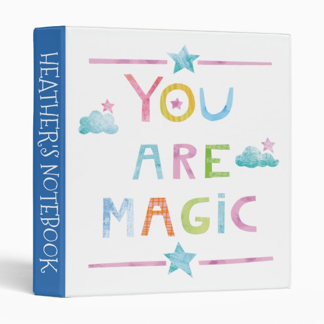 Add Your Name | Magic Clouds You are Magic Binder (Front/Spine)