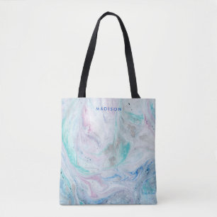 Add Your Name   Marble I Tote Bag