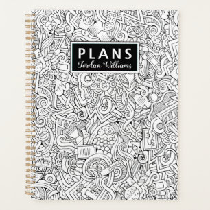 Add Your Name   Medical B&W Pattern Planner