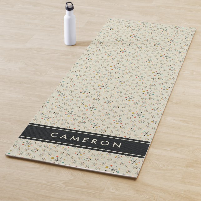Add Your Name | Mid-Century Atomic Inspired Yoga Mat (In Situ)
