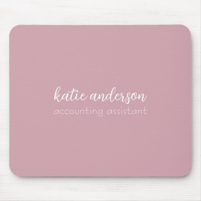 Add Your Name Minimal Monogram New Job Position Mo Mouse Pad (Front)