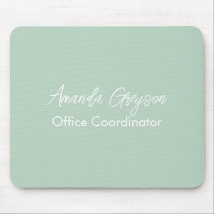 Add Your Name Minimal Monogram New Job Position Mo Mouse Pad