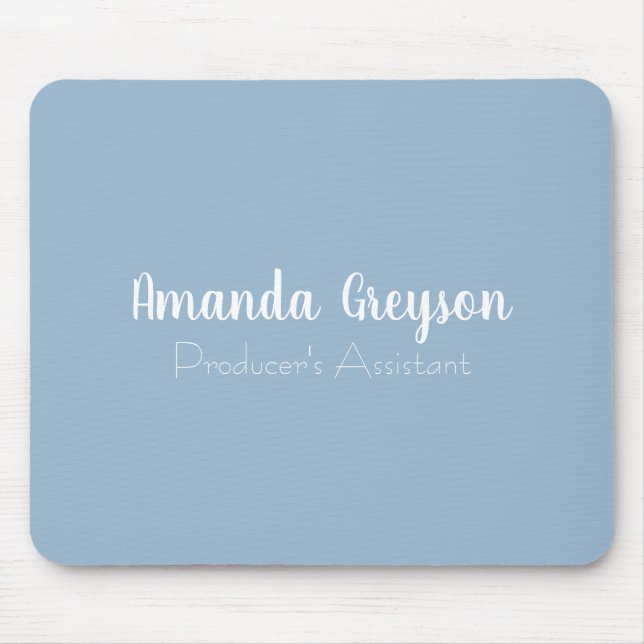Add Your Name Minimal Monogram New Job Position Mo Mouse Pad (Front)