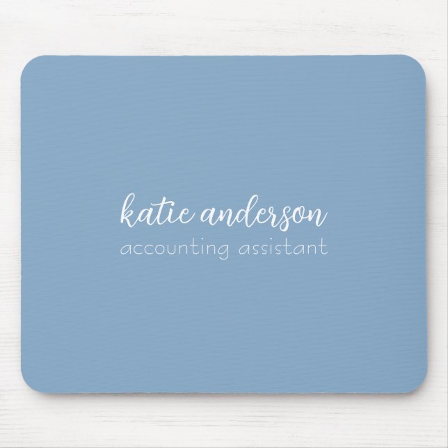 Add Your Name Minimal Monogram New Job Position Mouse Pad (Front)