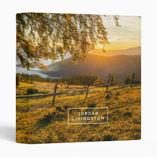 Add Your Name   Misty Dawn in a Forest Binder