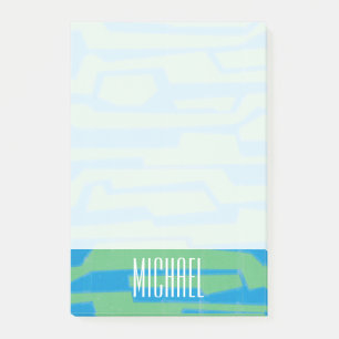 Add Your Name   Modern Circuit V Post-it Notes