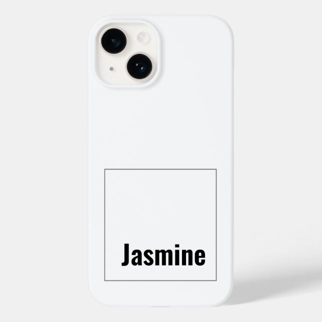 Add Your Name Modern Minimalist Case-Mate iPhone Case (Back)