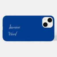 Add Your Name Modern Minimalist Deep Blue