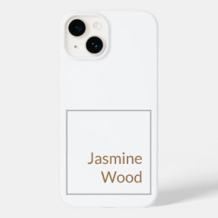 Add Your Name Modern Minimalist Plain Case-Mate iPhone 14 Case