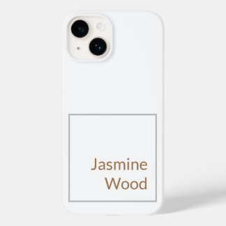 Add Your Name Modern Minimalist Plain Case-Mate iPhone 14 Case