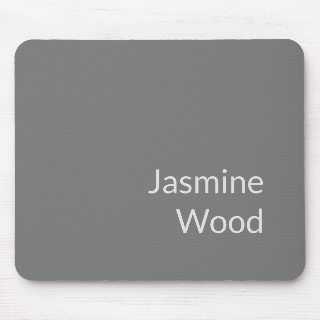 Add Your Name Modern Minimalist Plain Mouse Pad (Front)