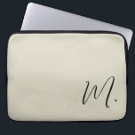 Add Your Name Modern Monogram Initial Calligraphy Laptop Sleeve<br><div class="desc">This Simplicity style is everything. Simple but truly makes a professional beautiful statement.</div>