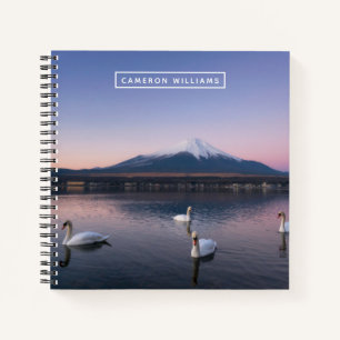 Add Your Name Mount Fuji Yamanaka Lake Notebook