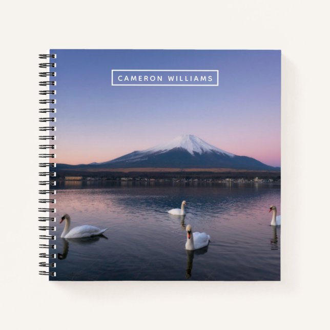 Add Your Name | Mount Fuji | Yamanaka Lake Notebook (Front)