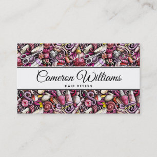 Add Your Name   Nail Studio Pattern Business Card