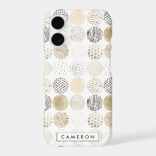 Add Your Name Neutral Abstract Circle Pattern