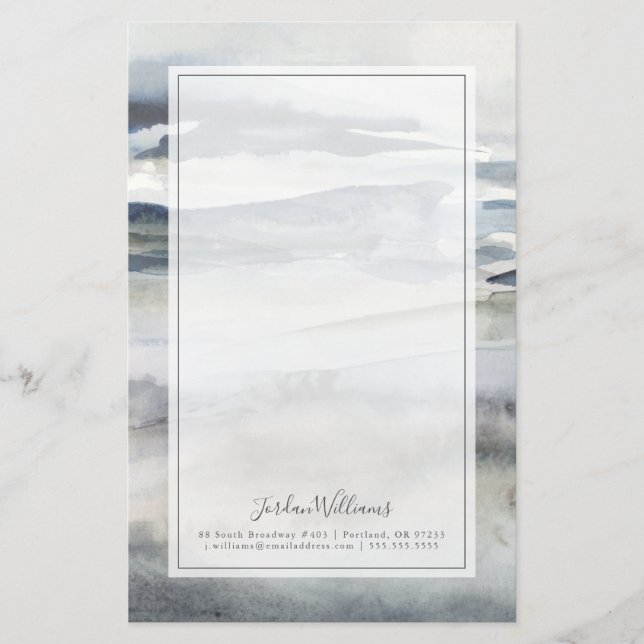 Add Your Name | Neutral Salt Spray Stationery (Front)