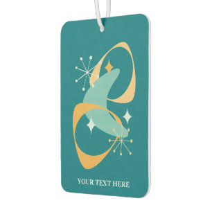 Add Your Name or Text Mid Century Abstract Air Freshener