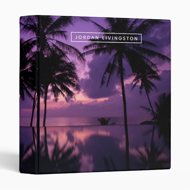 Add Your Name | Palm Tree Reflection Binder (Front/Spine)